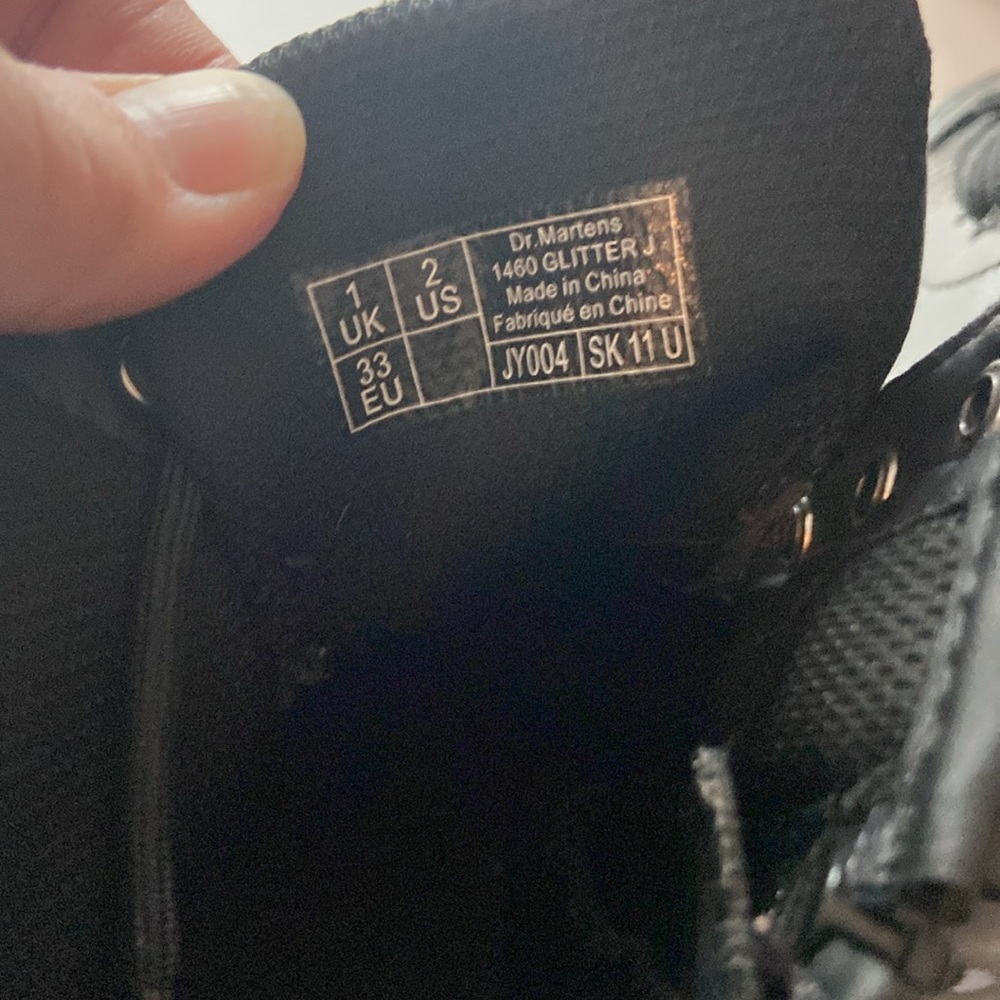 Kids black glitter Dr. Martens - Picture 6 of 6